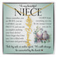 Niece Gift, Name Flower Necklace