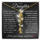 To My Daughter "No Rain No Flowers" Name Necklace