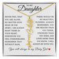 To My Daughter "I Will Always Be With You" Flower Name Necklace