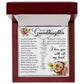 To My Granddaughter, Name Flower Necklace