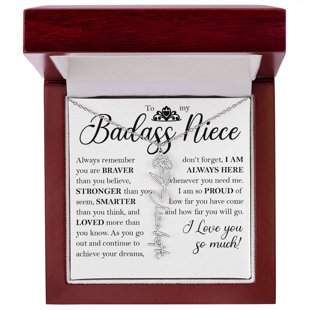 Nice Gift, Name Flower Necklace