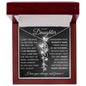 To My Daughter "No Rain No Flowers" Name Necklace