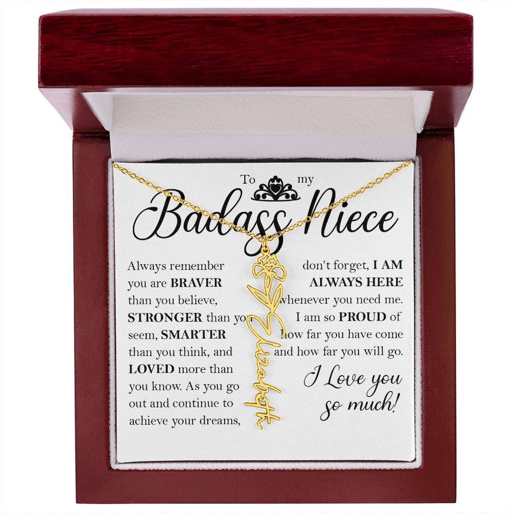 Nice Gift, Name Flower Necklace