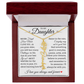To My Daughter "Follow Your Dreams" Name Flower Necklace