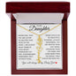 To My Daughter "I Will Always Be With You" Flower Name Necklace