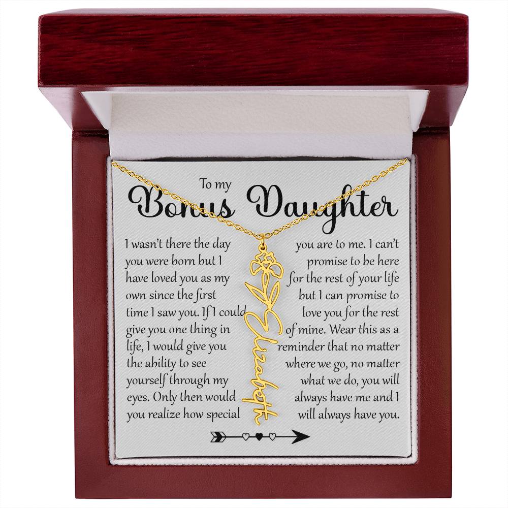 Aunt Gift, Name Flower Necklace