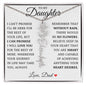 To My Daughter "No Rain No Flowers" Custom Flower Name Necklace