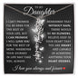 To My Daughter "No Rain No Flowers" Name Necklace