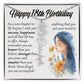 18th Birthday Gift, Name Flower Birth Month Necklace