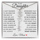 To My Daughter "No Rain No Flowers" Custom Flower Name Necklace