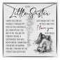 To My Little Sister, Name Flower Necklace