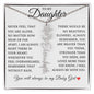 To My Daughter "I Will Always Be With You" Flower Name Necklace