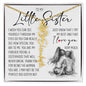 To My Little Sister, Name Flower Necklace