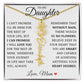 To My Daughter "No Rain No Flowers" Custom Flower Name Necklace