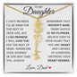 To My Daughter "No Rain No Flowers" Custom Flower Name Necklace