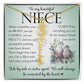 Niece Gift, Name Flower Necklace