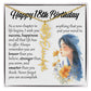 18th Birthday Gift, Name Flower Birth Month Necklace