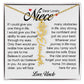 Niece Gift, Name Flower Necklace