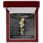 To My Daughter "No Rain No Flowers" Name Necklace