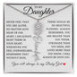 To My Daughter "I Will Always Be With You" Flower Name Necklace
