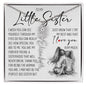 To My Little Sister, Name Flower Necklace