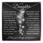 To My Daughter "No Rain No Flowers" Name Necklace