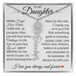 To My Daughter "Follow Your Dreams" Name Flower Necklace