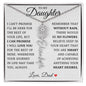 To My Daughter "No Rain No Flowers" Custom Flower Name Necklace