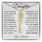 To My Daughter "No Rain No Flowers" Custom Flower Name Necklace