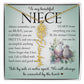 Niece Gift, Name Flower Necklace