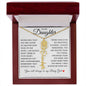 To My Daughter "I Will Always Be With You" Flower Name Necklace