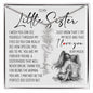 To My Little Sister, Name Flower Necklace