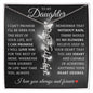 To My Daughter "No Rain No Flowers" Name Necklace