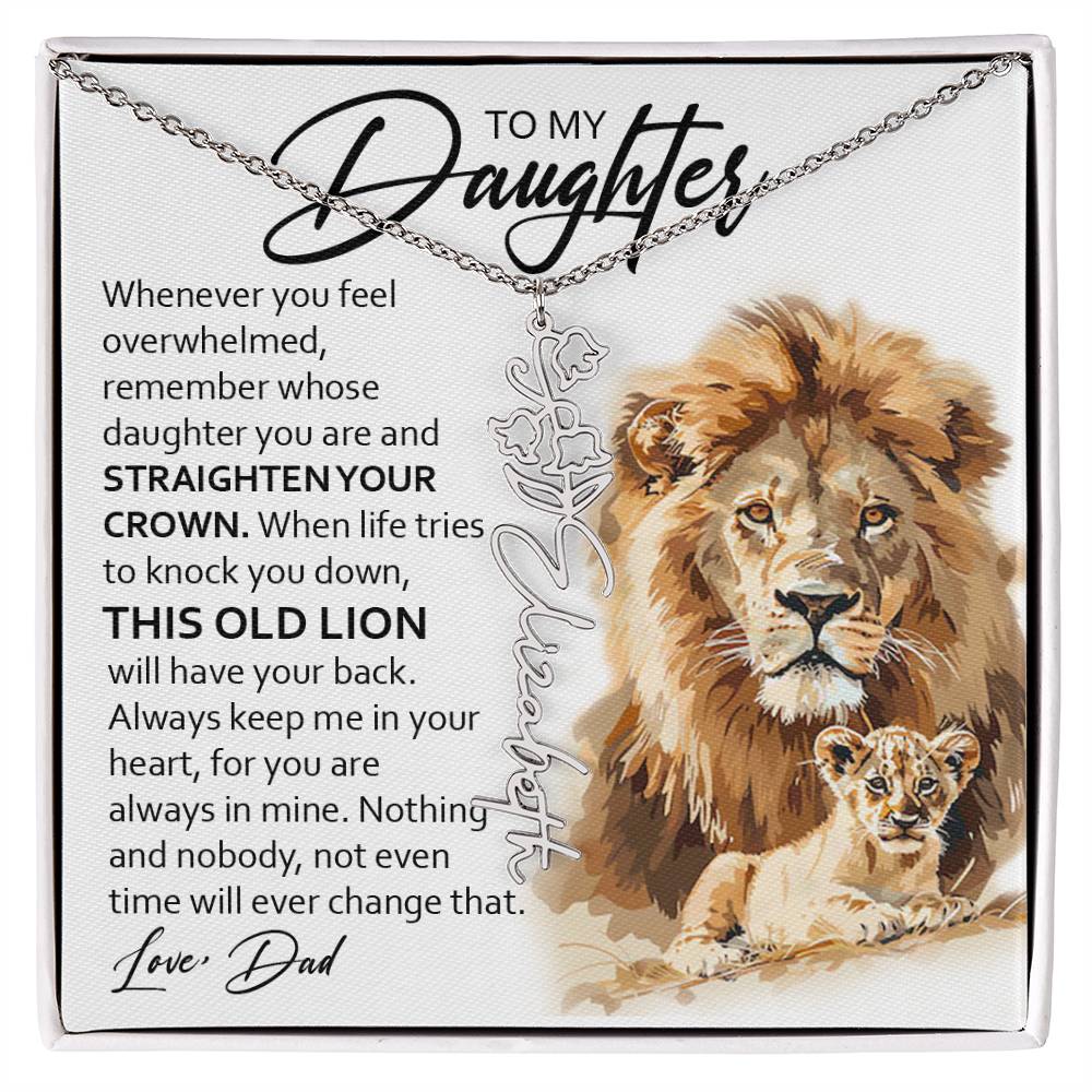 Custom Name Flower Necklace, Daughter Gift
