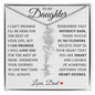 To My Daughter "No Rain No Flowers" Custom Flower Name Necklace