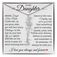 To My Daughter "Follow Your Dreams" Name Flower Necklace