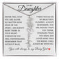 To My Daughter "I Will Always Be With You" Flower Name Necklace