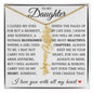 To My Daughter "You Have Blossomed" Flower Name Necklace