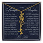 To My Beautiful Daughter, Name Flower Necklace
