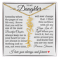 To My Daughter "Precious Treasure" Name Flower Necklace