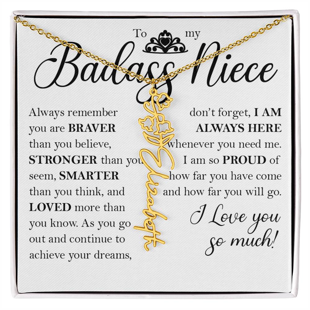 Nice Gift, Name Flower Necklace