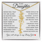 To My Daughter "I Will Always Be With You" Flower Name Necklace