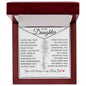 To My Daughter "I Will Always Be With You" Flower Name Necklace