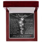 To My Daughter "No Rain No Flowers" Name Necklace