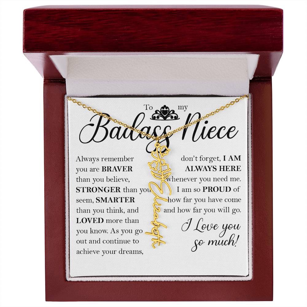 Nice Gift, Name Flower Necklace