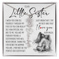 To My Little Sister, Name Flower Necklace