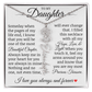 To My Daughter "Precious Treasure" Name Flower Necklace