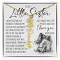 To My Little Sister, Name Flower Necklace