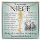 Niece Gift, Name Flower Necklace
