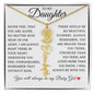 To My Daughter "I Will Always Be With You" Flower Name Necklace